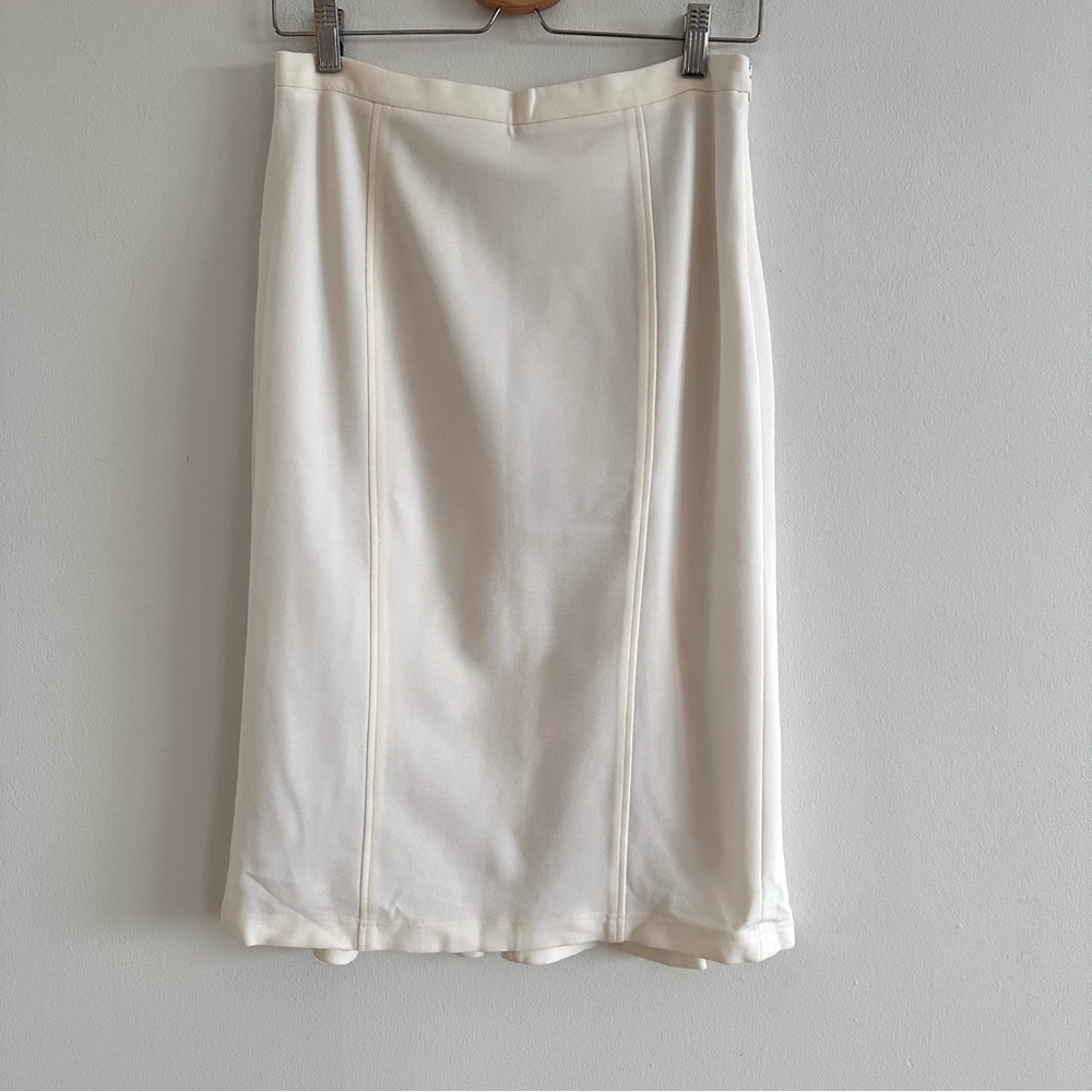 Charles Chang Lima off-white jersey knit midi skirt